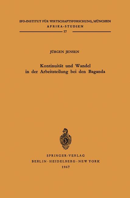 Vorderes Coverbild Kontinuität und Wandel in der Arbeitsteilung bei den Baganda