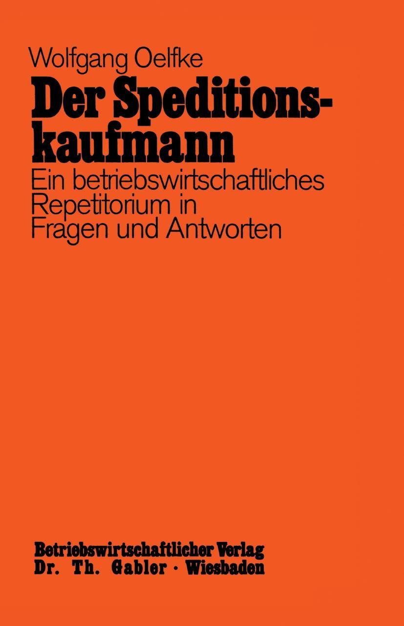 Vorderes Coverbild Der Speditionskaufmann