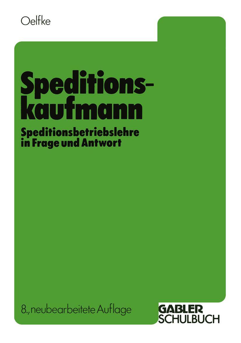 Vorderes Coverbild Speditionskaufmann