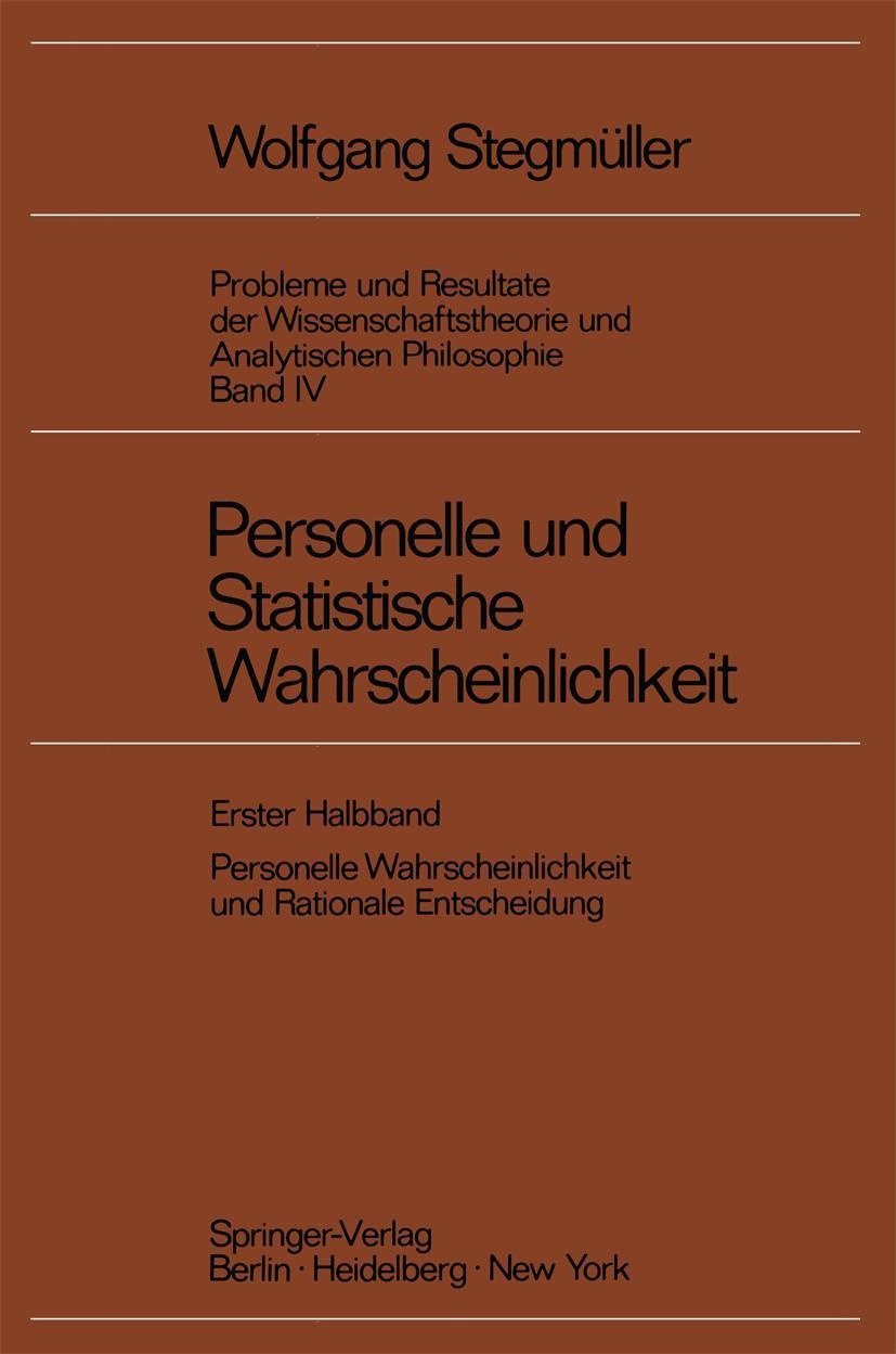 Vorderes Coverbild Personelle und Statistische Wahrscheinlichkeit