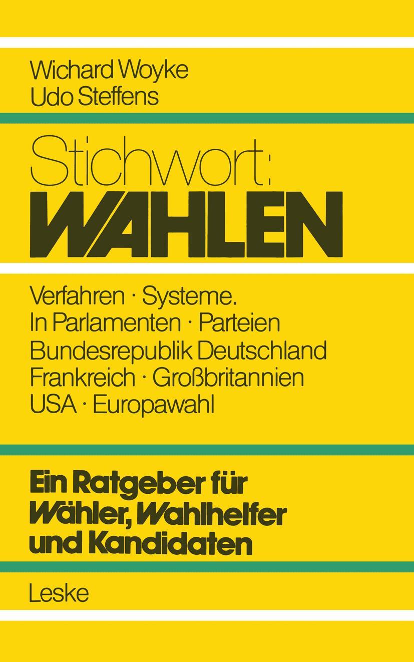 Vorderes Coverbild Stichwort: Wahlen