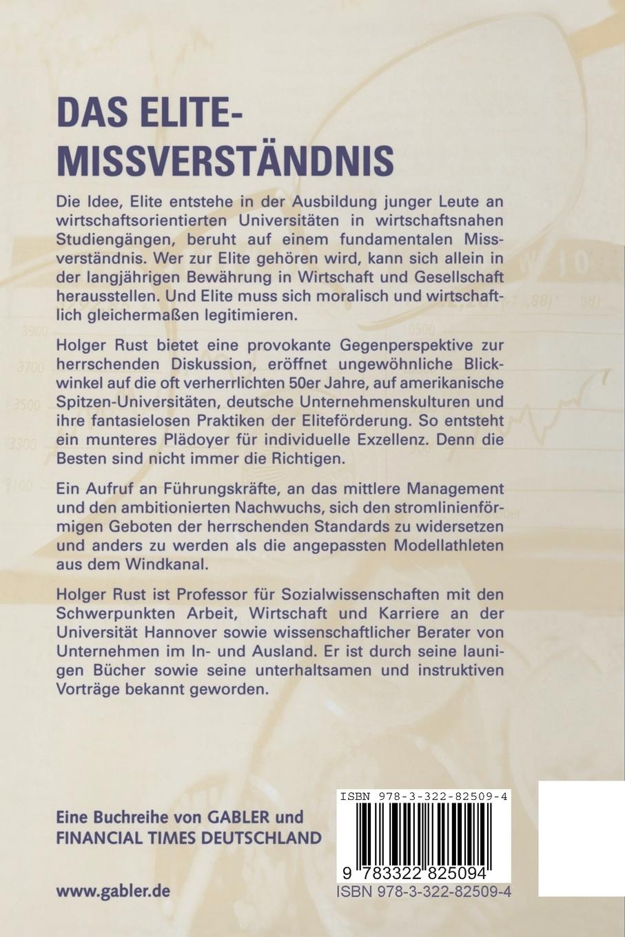 Rückseitencover Das Elite- Missverständnis