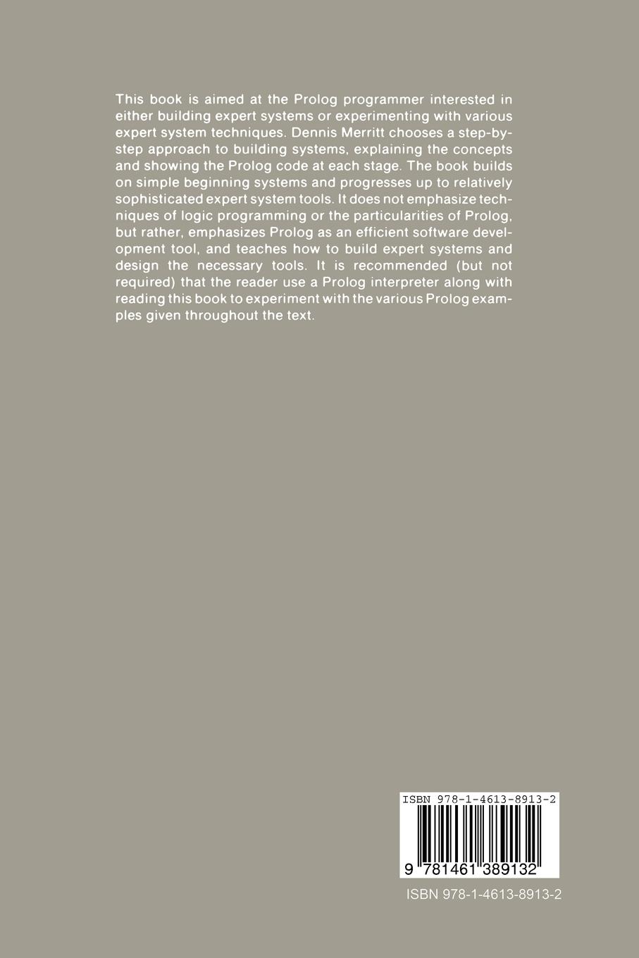 Rückseitencover Building Expert Systems in Prolog