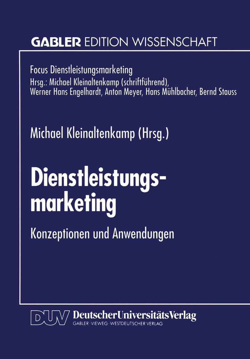 Vorderes Coverbild Dienstleistungsmarketing
