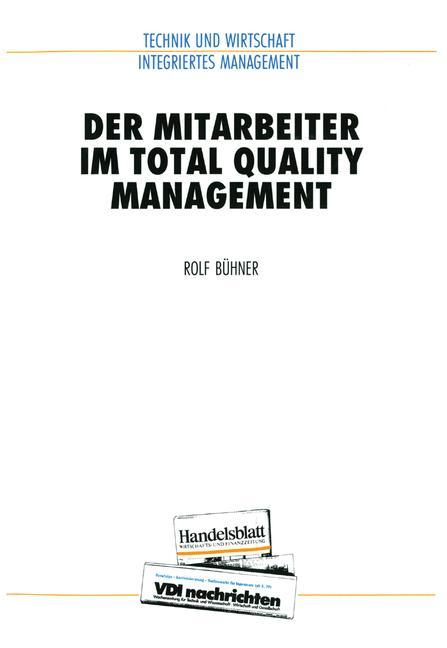 Vorderes Coverbild Der Mitarbeiter im Total Quality Management