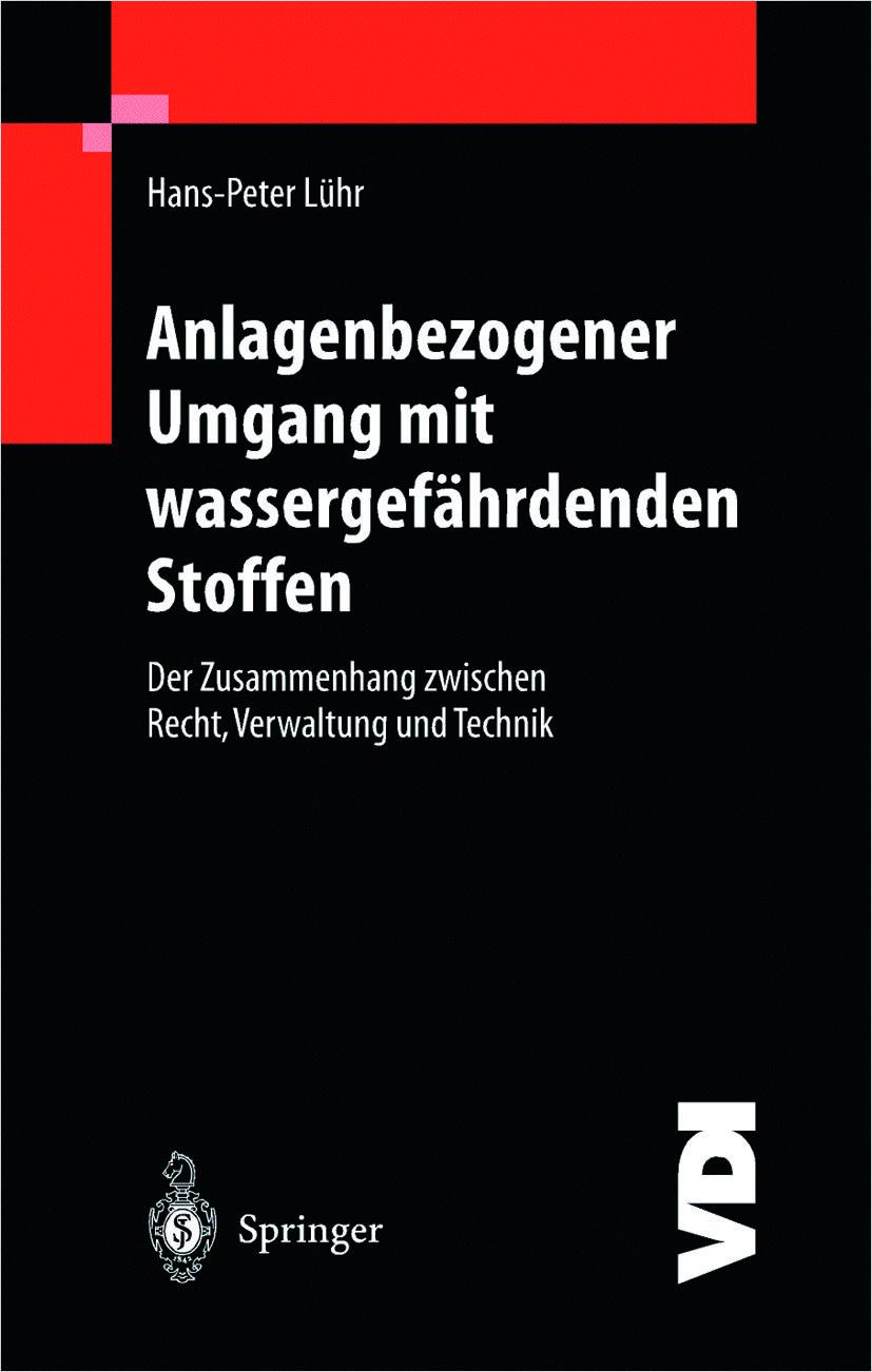 Vorderes Coverbild Anlagenbezogener Umgang mit wassergefährdenden Stoffen