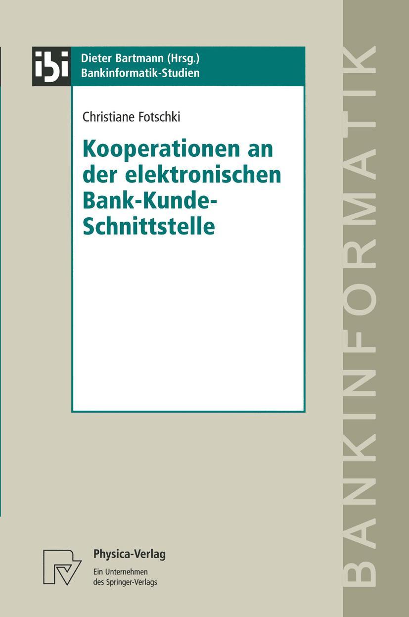 Vorderes Coverbild Kooperationen an der elektronischen Bank-Kunde-Schnittstelle