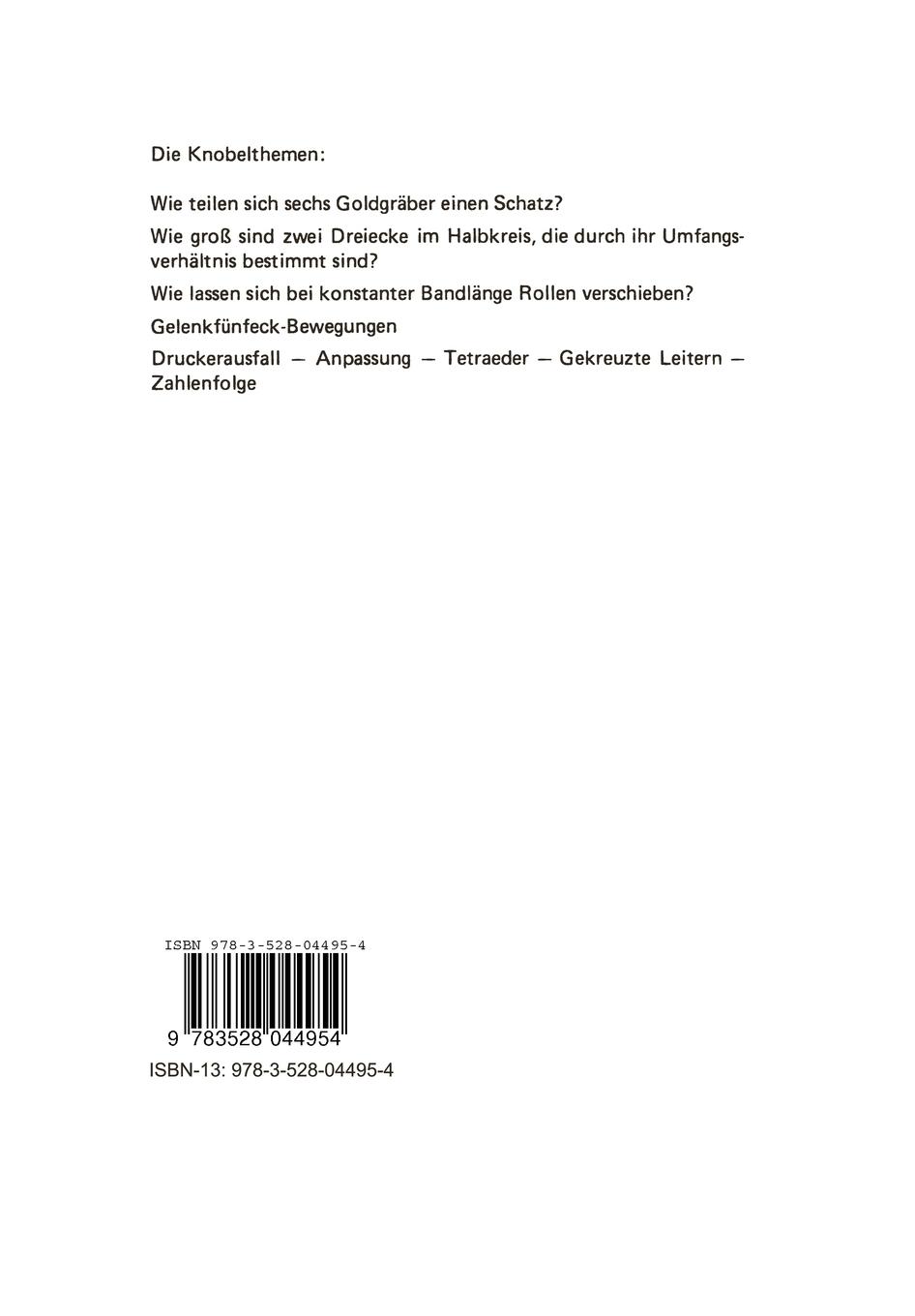 Rückseitencover Neue Knobeleien mit dem Mikro