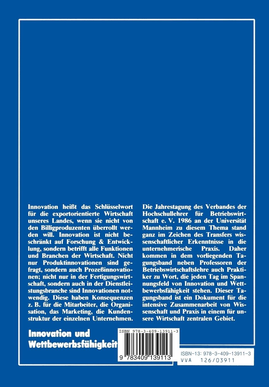 Rückseitencover Innovation und Wettbewerbsfähigkeit