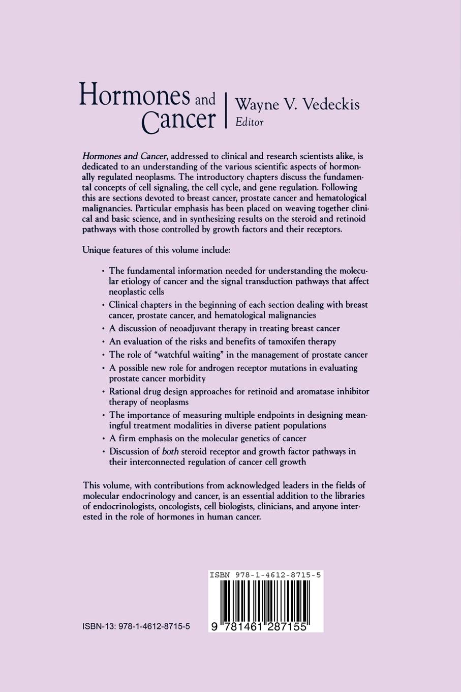 Rückseitencover Hormones and Cancer