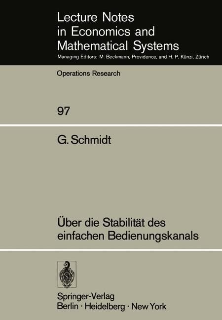Vorderes Coverbild Über die Stabilität des einfachen Bedienungskanals