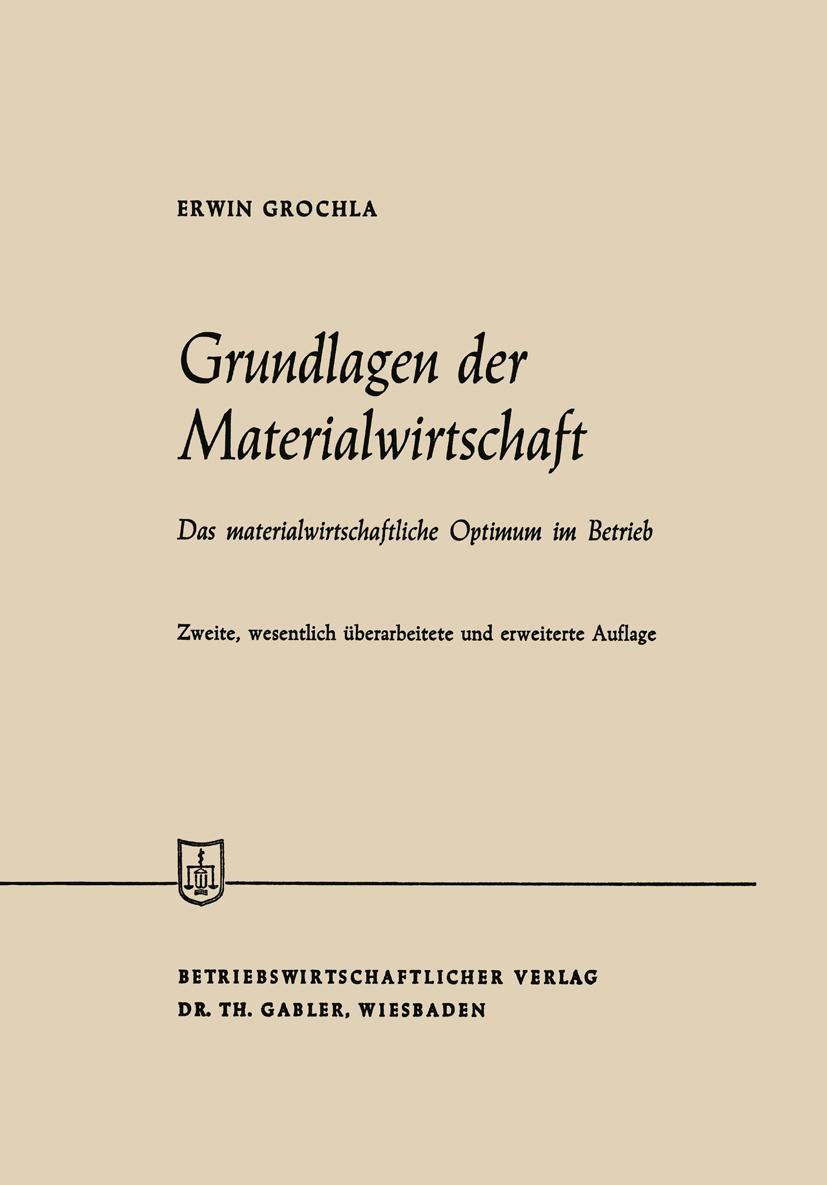 Vorderes Coverbild Grundlagen der Materialwirtschaft
