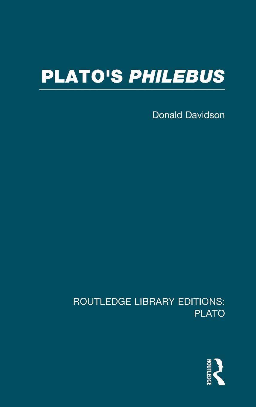 Vorderes Coverbild Plato's Philebus (RLE