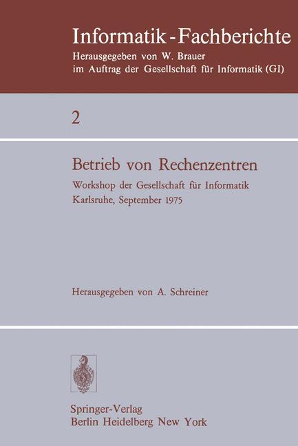Vorderes Coverbild Betrieb von Rechenzentren