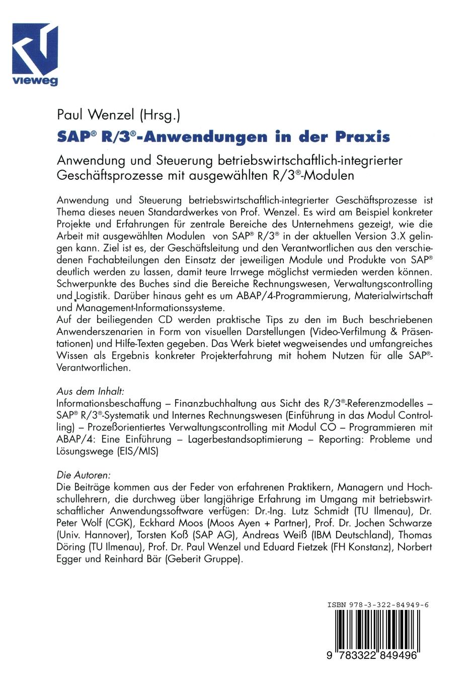 Rückseitencover SAP® R/3®-Anwendungen in der Praxis