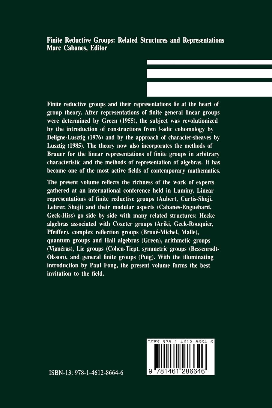 Rückseitencover Finite Reductive Groups: Related Structures and Representations