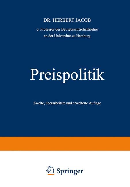 Vorderes Coverbild Preispolitik