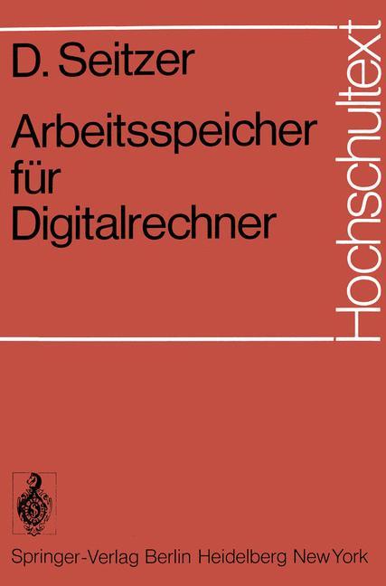 Vorderes Coverbild Arbeitsspeicher für Digitalrechner