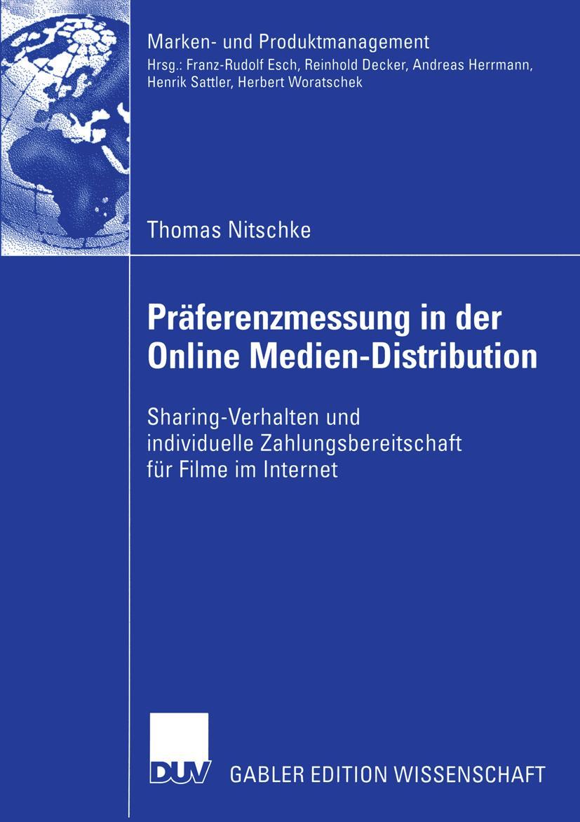Vorderes Coverbild Präferenzmessung in der Online Medien-Distribution