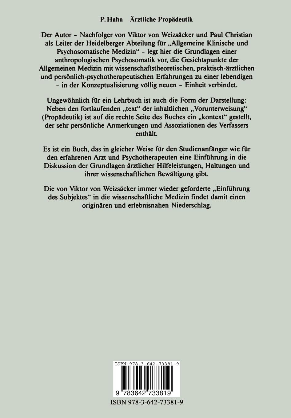 Rückseitencover Ärztliche Propädeutik