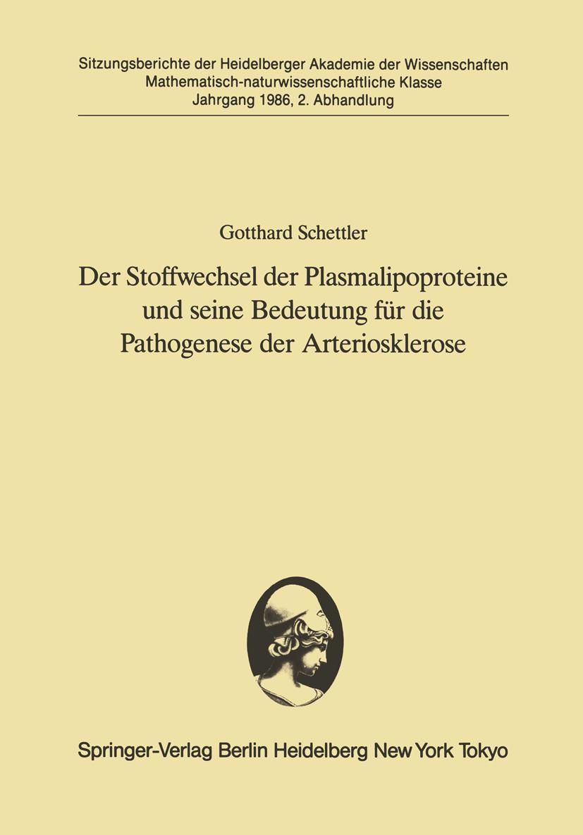 Vorderes Coverbild Der Stoffwechsel der Plasmalipoproteine und seine Bedeutung für die Pathogenese der Arteriosklerose