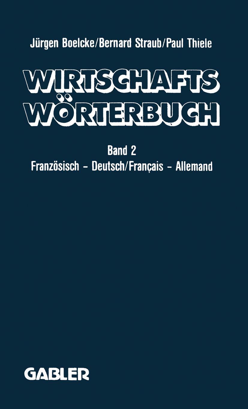 Vorderes Coverbild Dictionnaire Économique / Wirtschaftswörterbuch