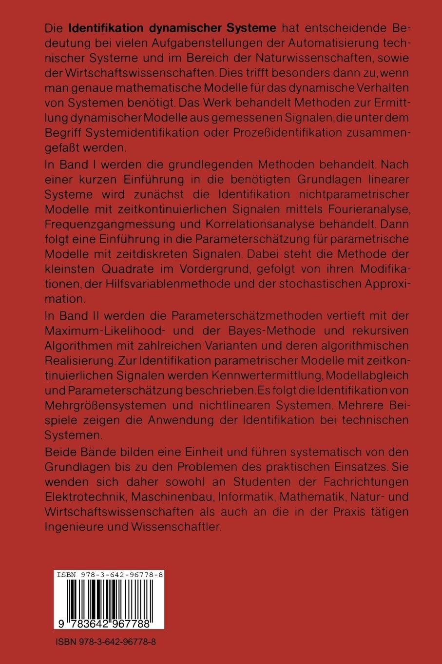 Rückseitencover Identifikation dynamischer Systeme