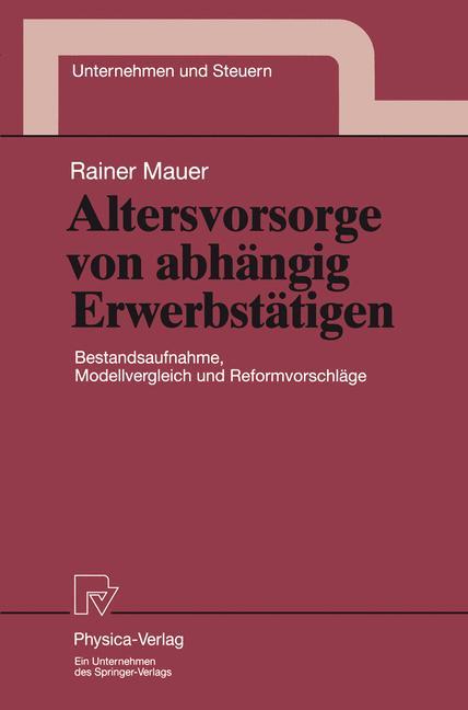 Vorderes Coverbild Altersvorsorge von abhängig Erwerbstätigen