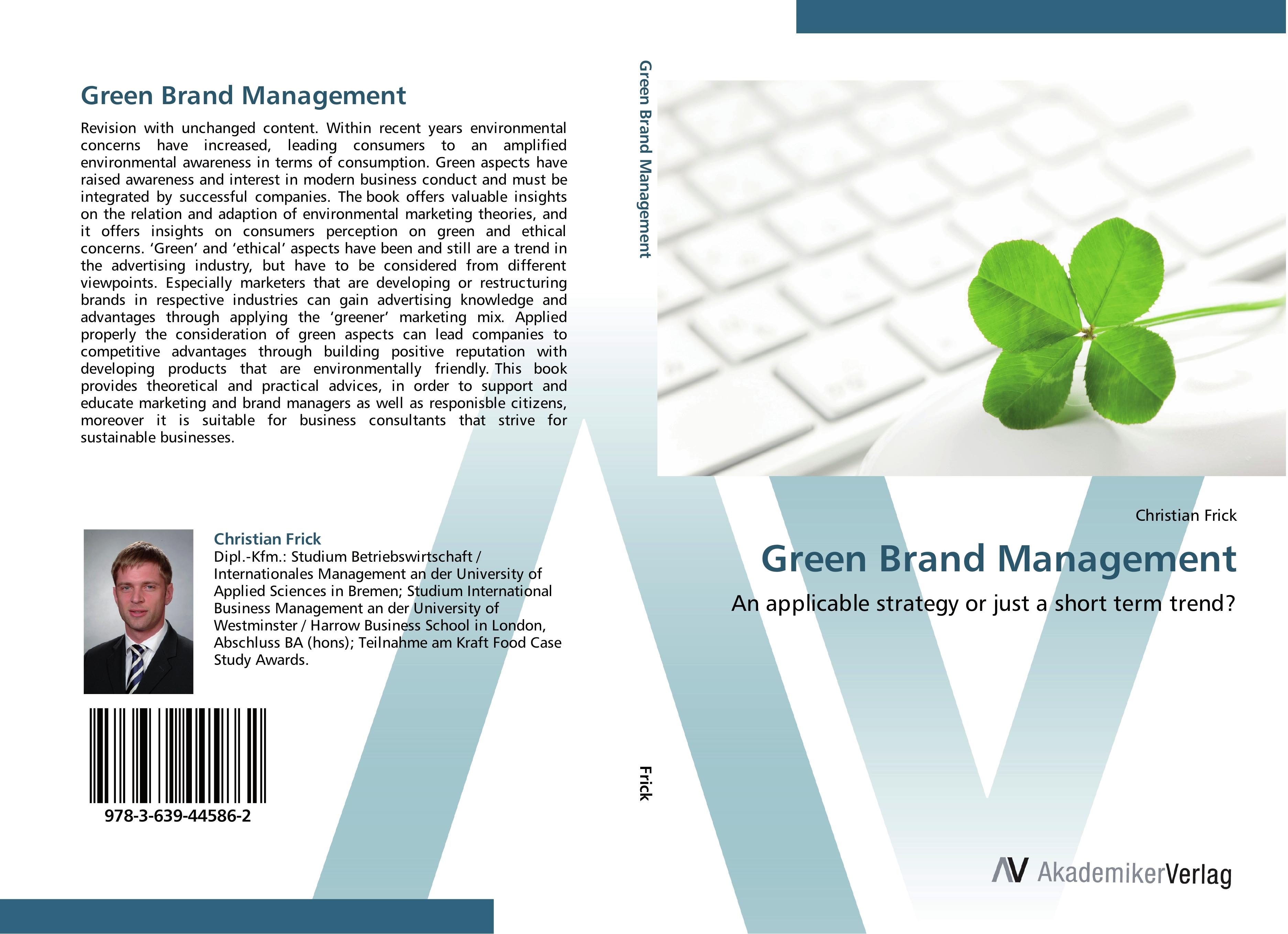 Vorderes Coverbild Green Brand Management