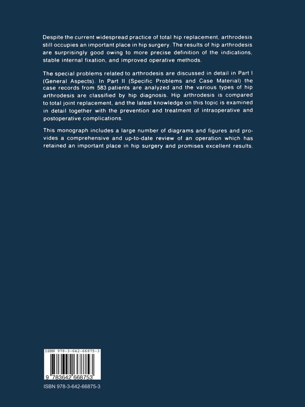Rückseitencover Hip Arthrodesis and Associated Problems