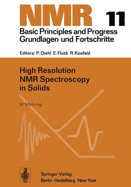 Vorderes Coverbild High Resolution NMR Spectroscopy in Solids