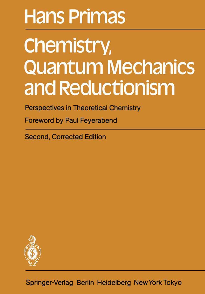Vorderes Coverbild Chemistry, Quantum Mechanics and Reductionism