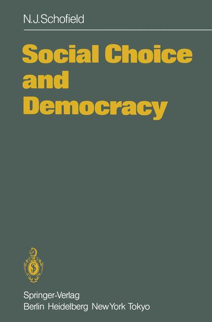 Vorderes Coverbild Social Choice and Democracy