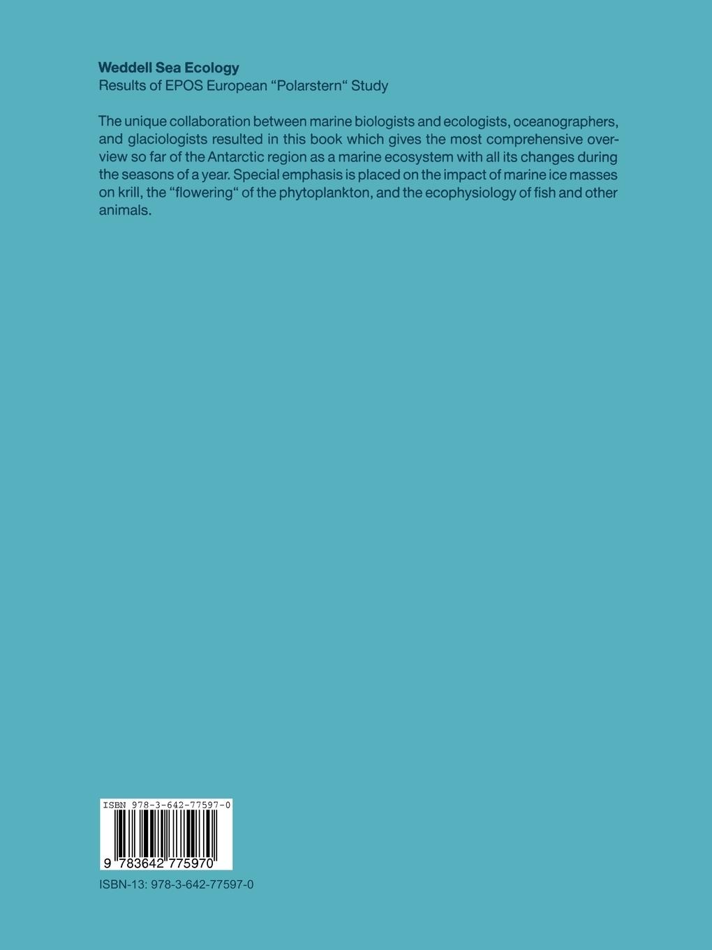 Rückseitencover Weddell Sea Ecology