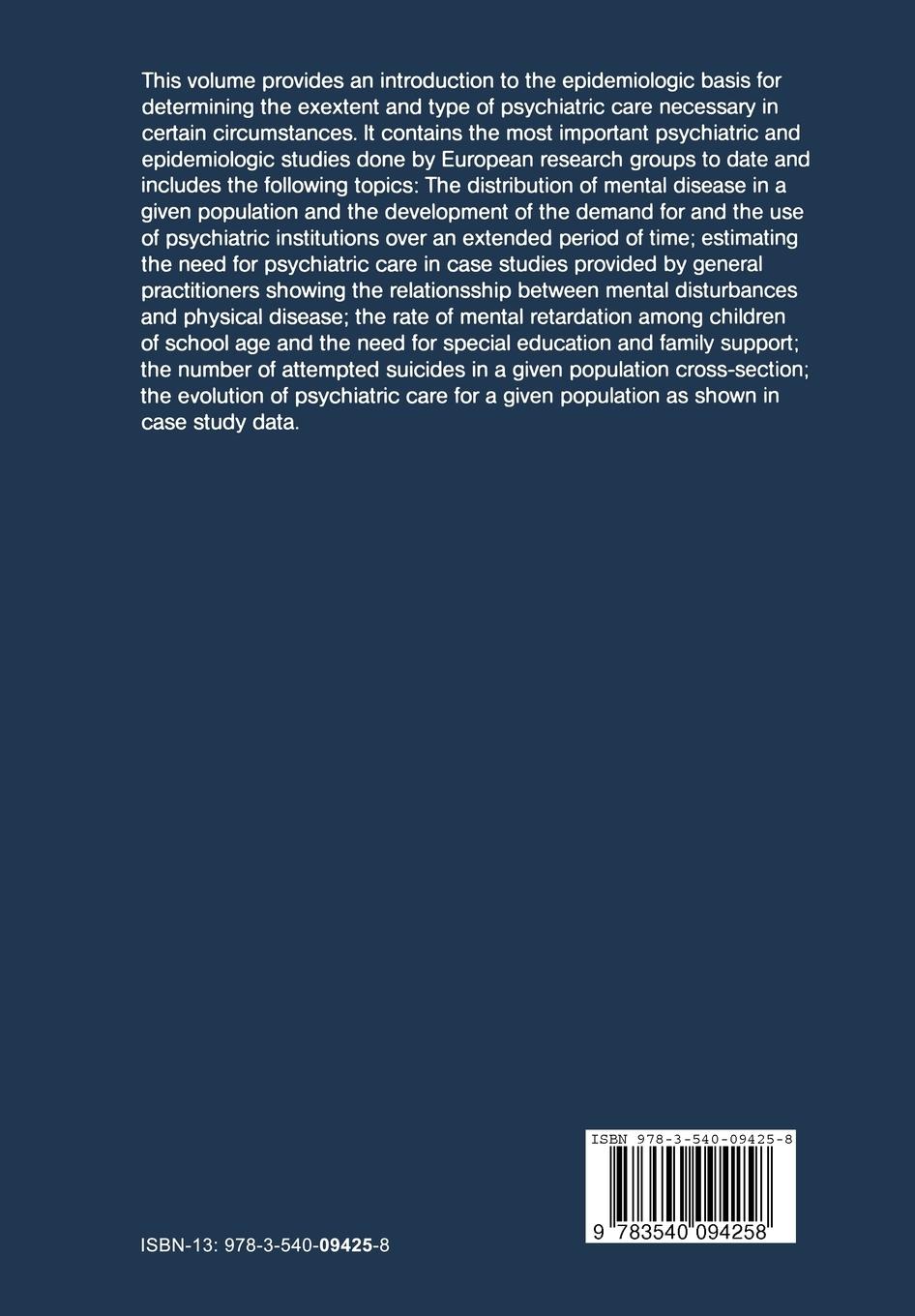 Rückseitencover Estimating Needs for Mental Health Care