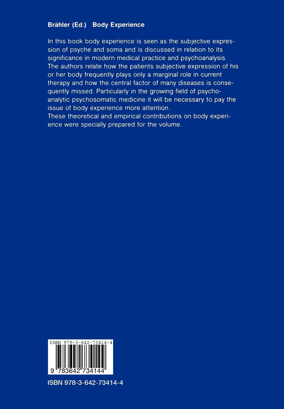 Rückseitencover Body Experience