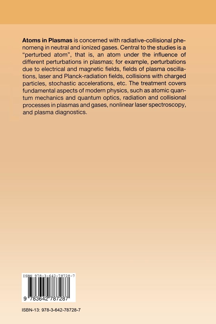 Rückseitencover Atoms in Plasmas