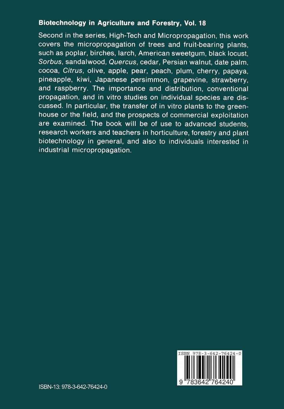 Rückseitencover High-Tech and Micropropagation II