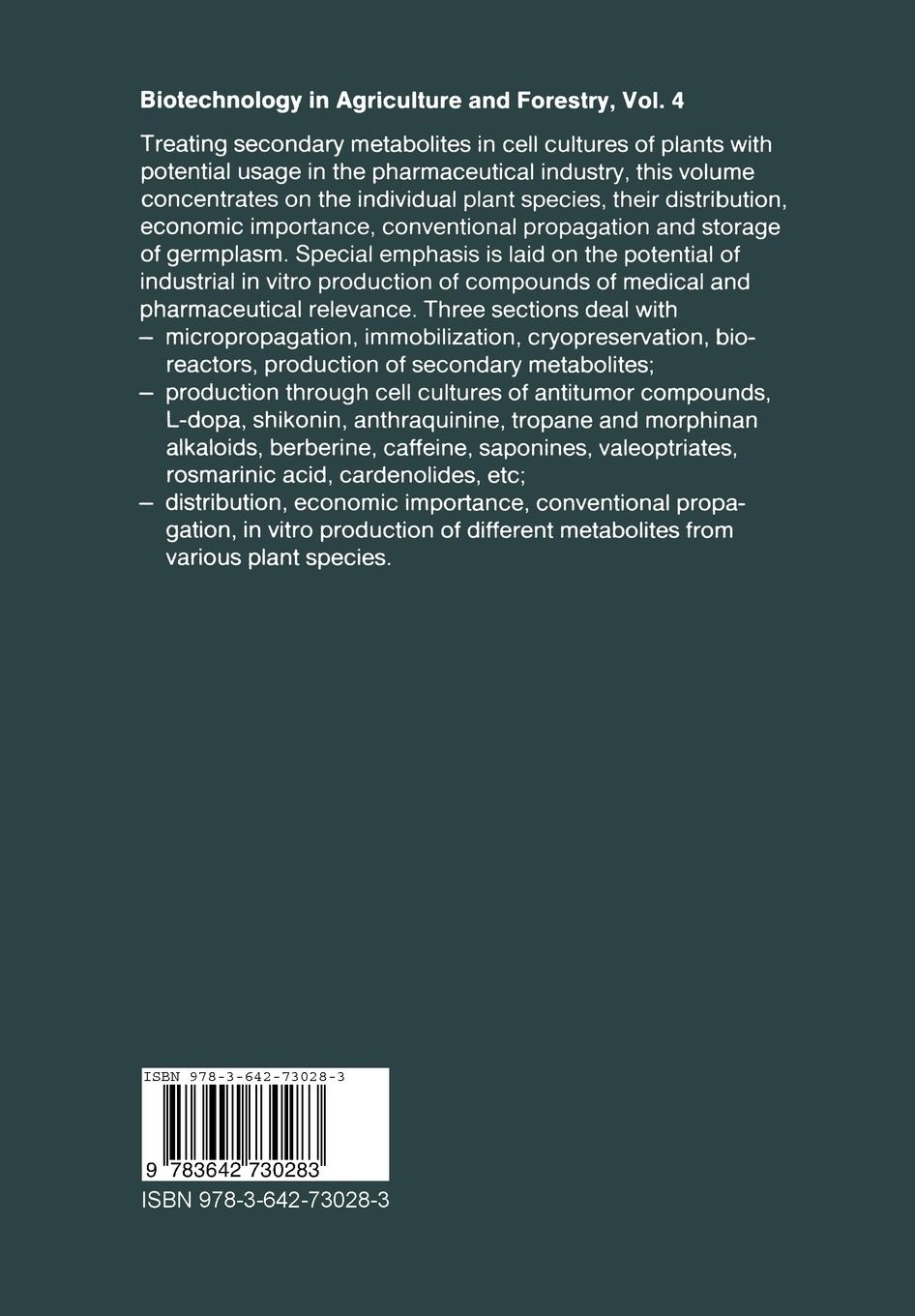 Rückseitencover Medicinal and Aromatic Plants I