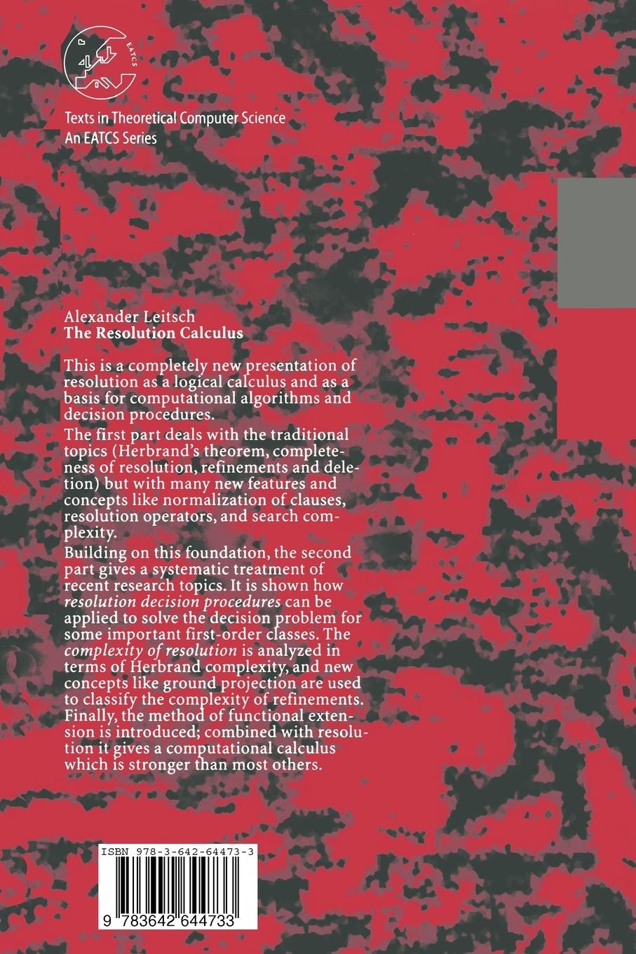 Rückseitencover The Resolution Calculus