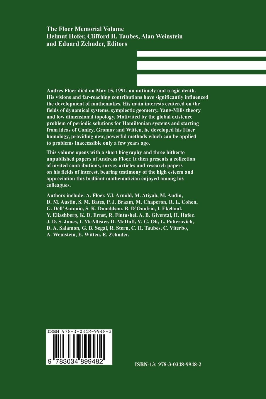 Rückseitencover The Floer Memorial Volume