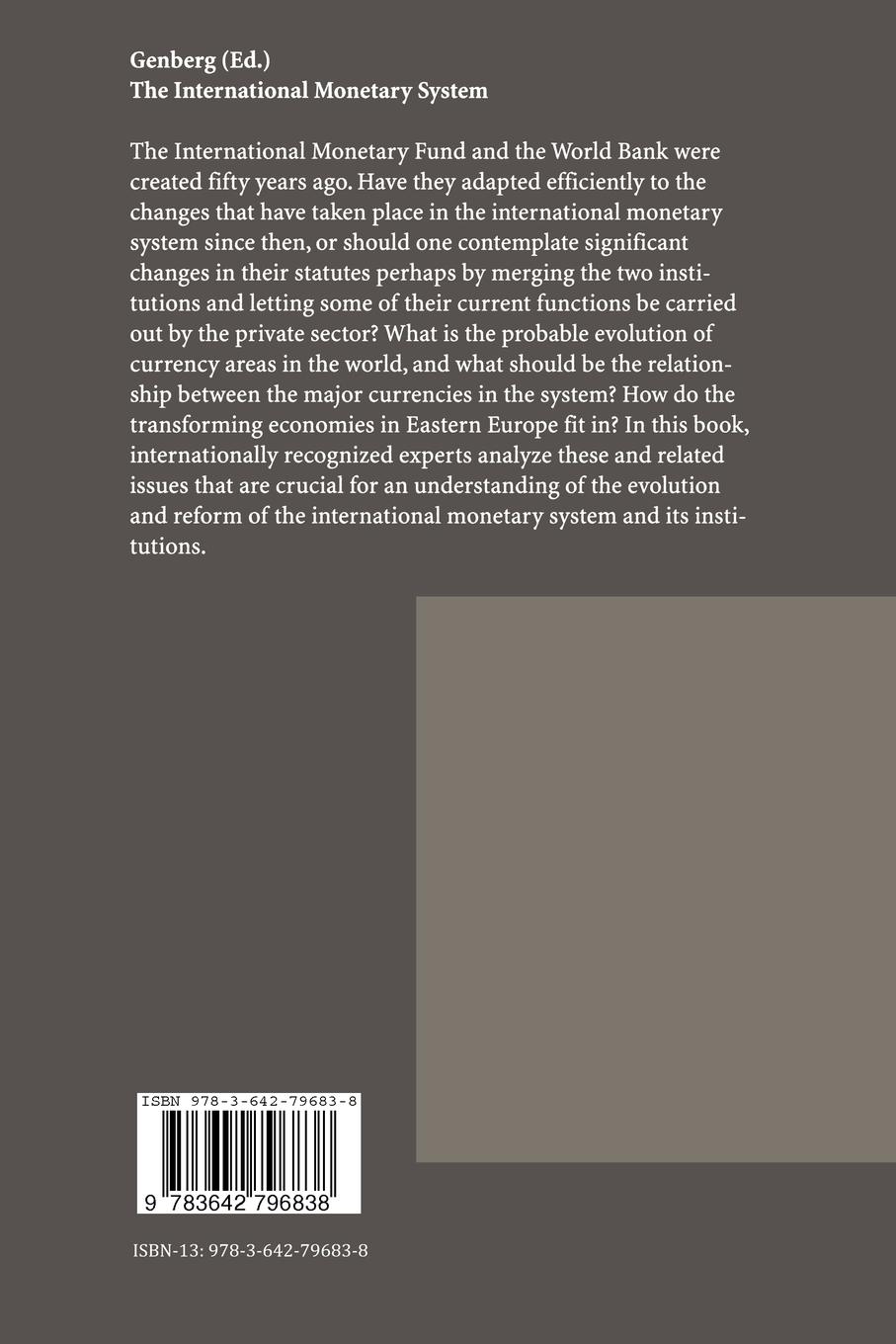 Rückseitencover The International Monetary System