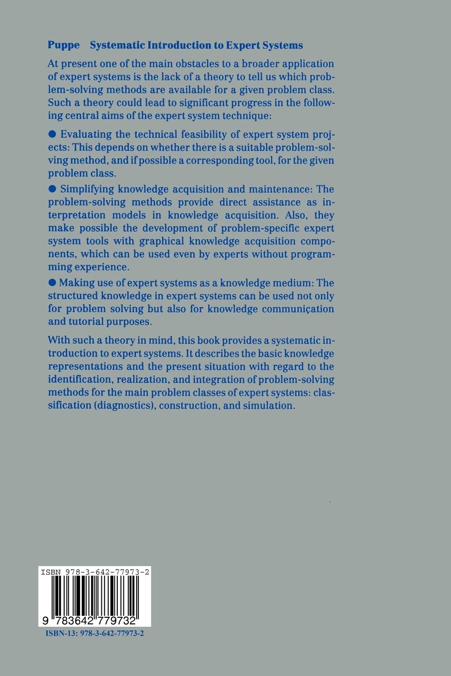 Rückseitencover Systematic Introduction to Expert Systems