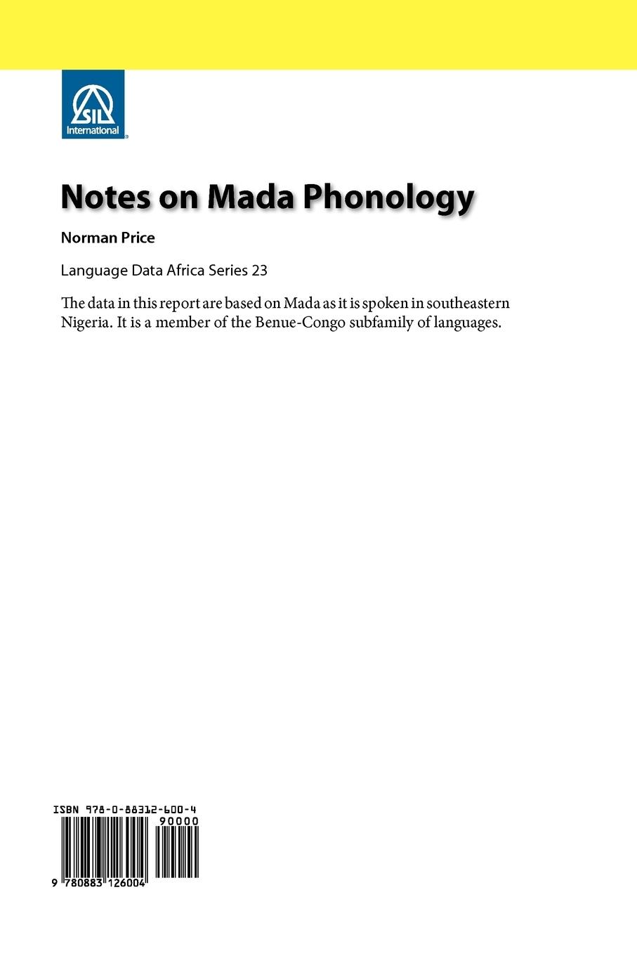 Rückseitencover Notes on Mada Phonology