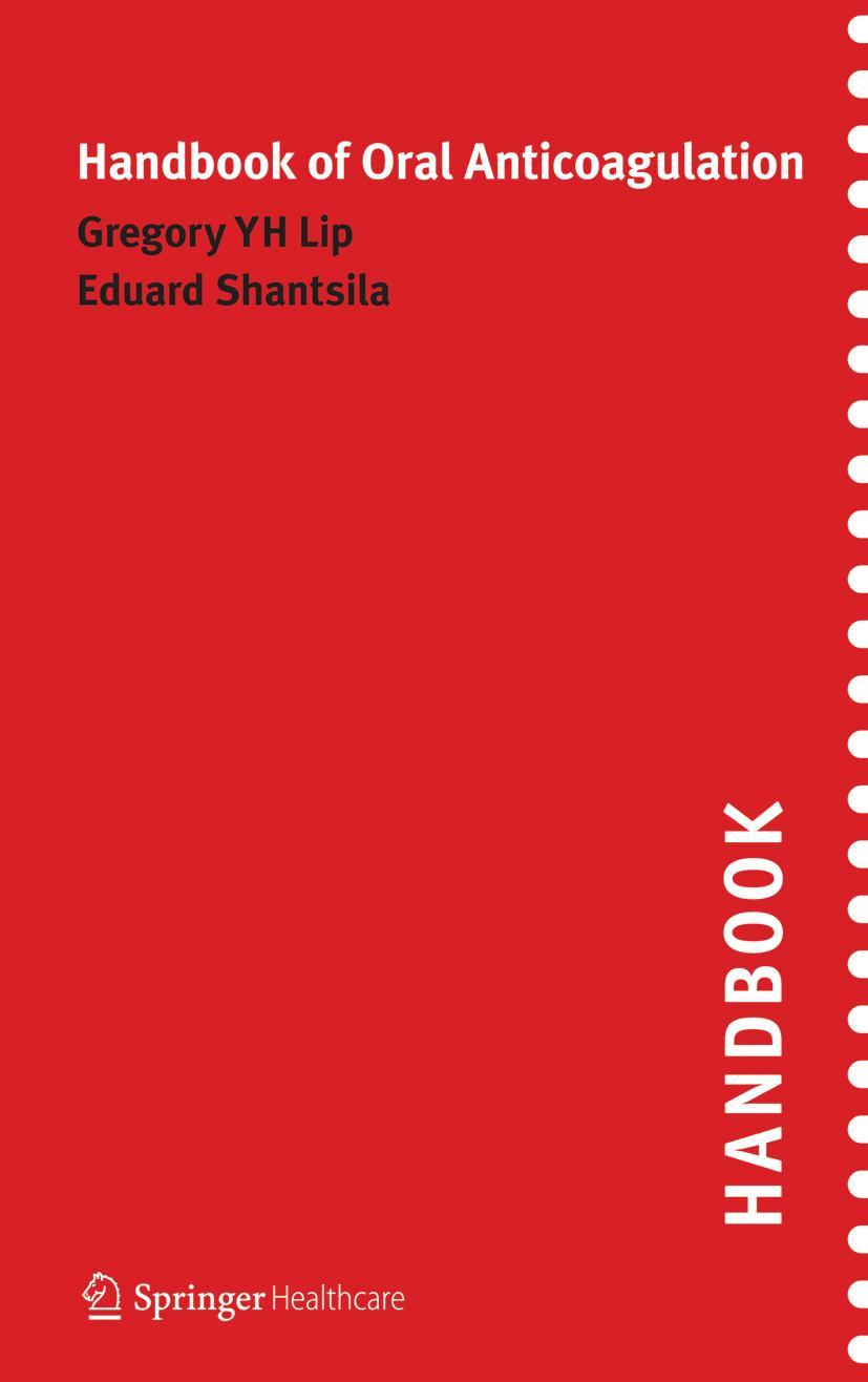 Vorderes Coverbild Handbook of Oral Anticoagulation