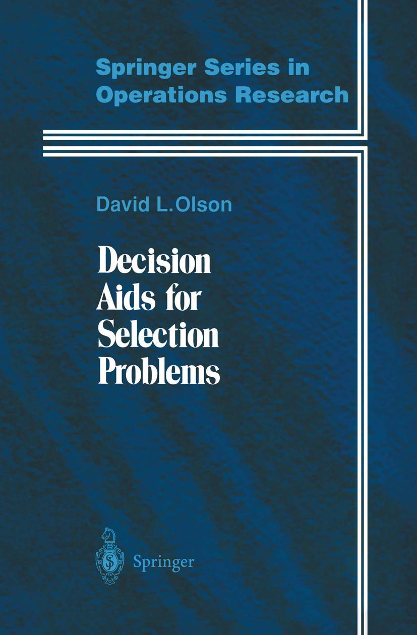 Vorderes Coverbild Decision Aids for Selection Problems