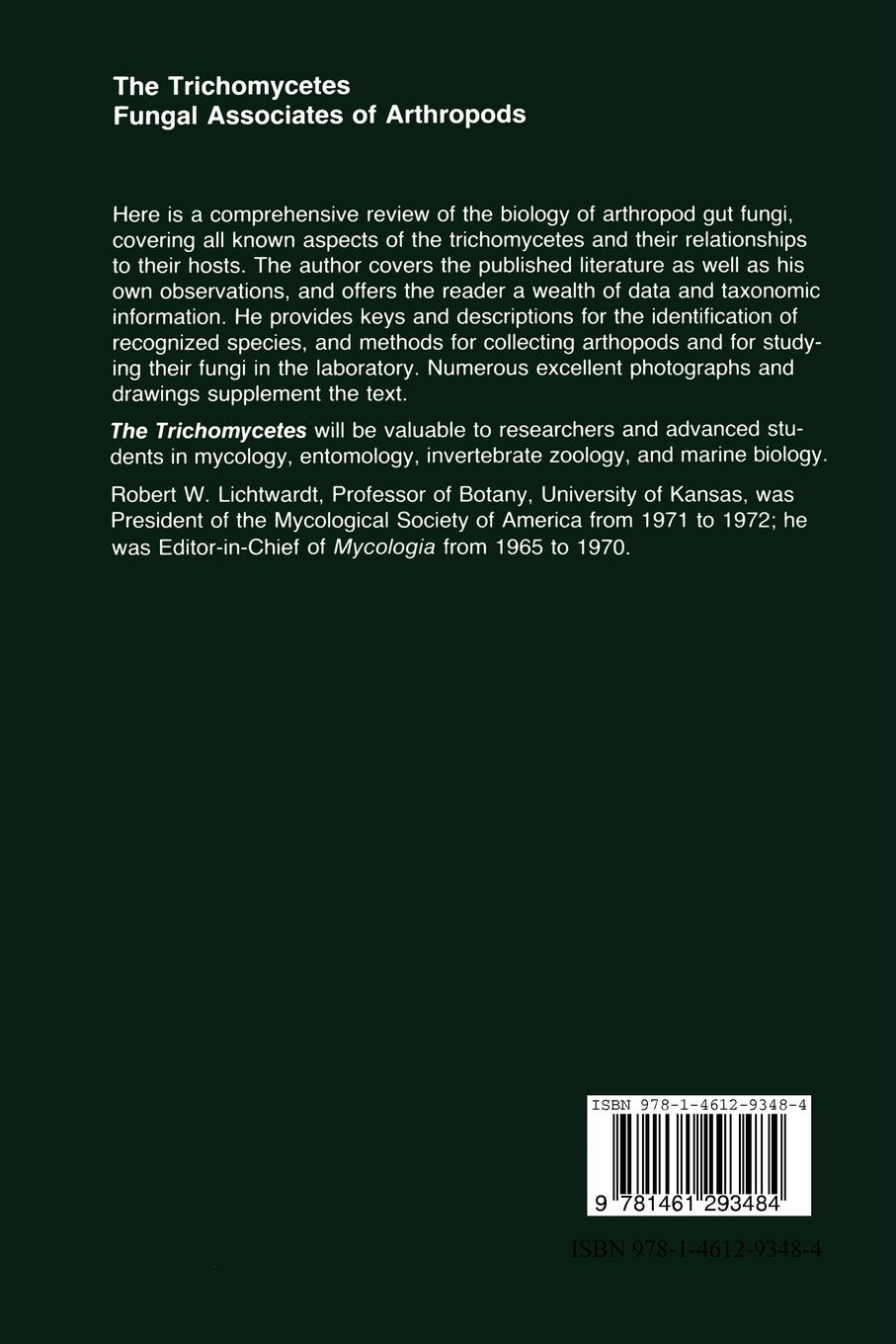 Rückseitencover The Trichomycetes