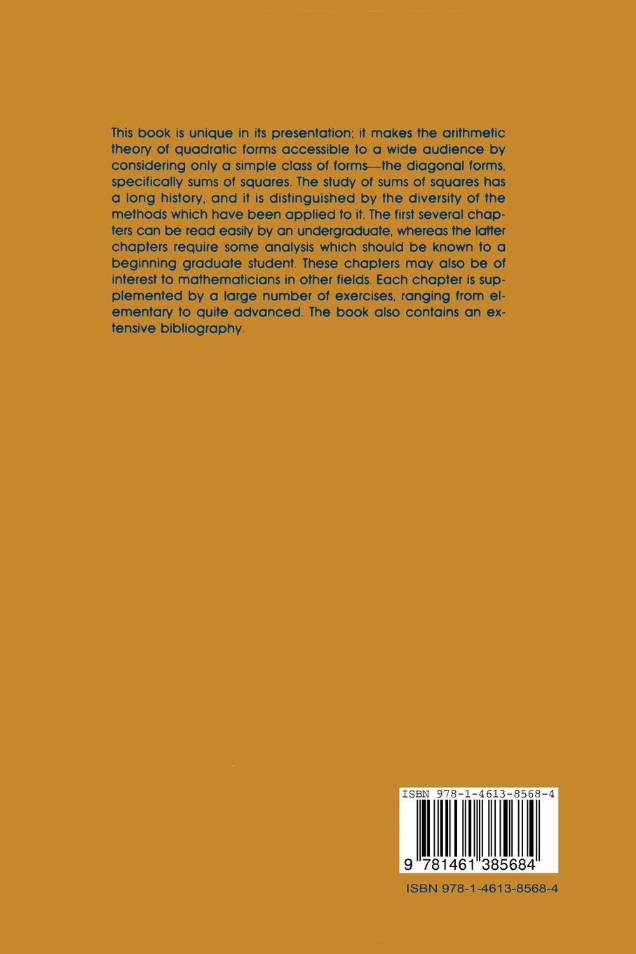 Rückseitencover Representations of Integers as Sums of Squares
