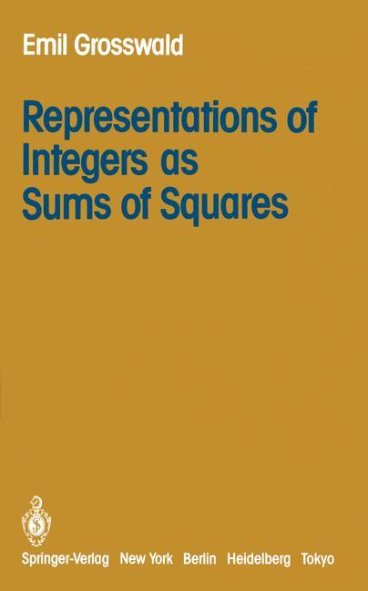 Vorderes Coverbild Representations of Integers as Sums of Squares