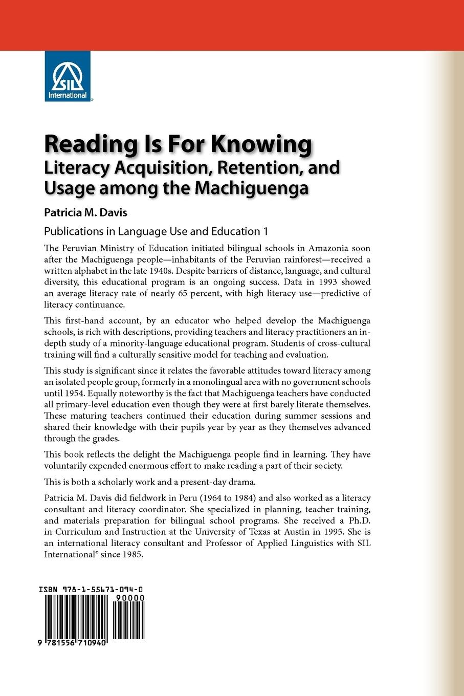 Rückseitencover Reading Is for Knowing